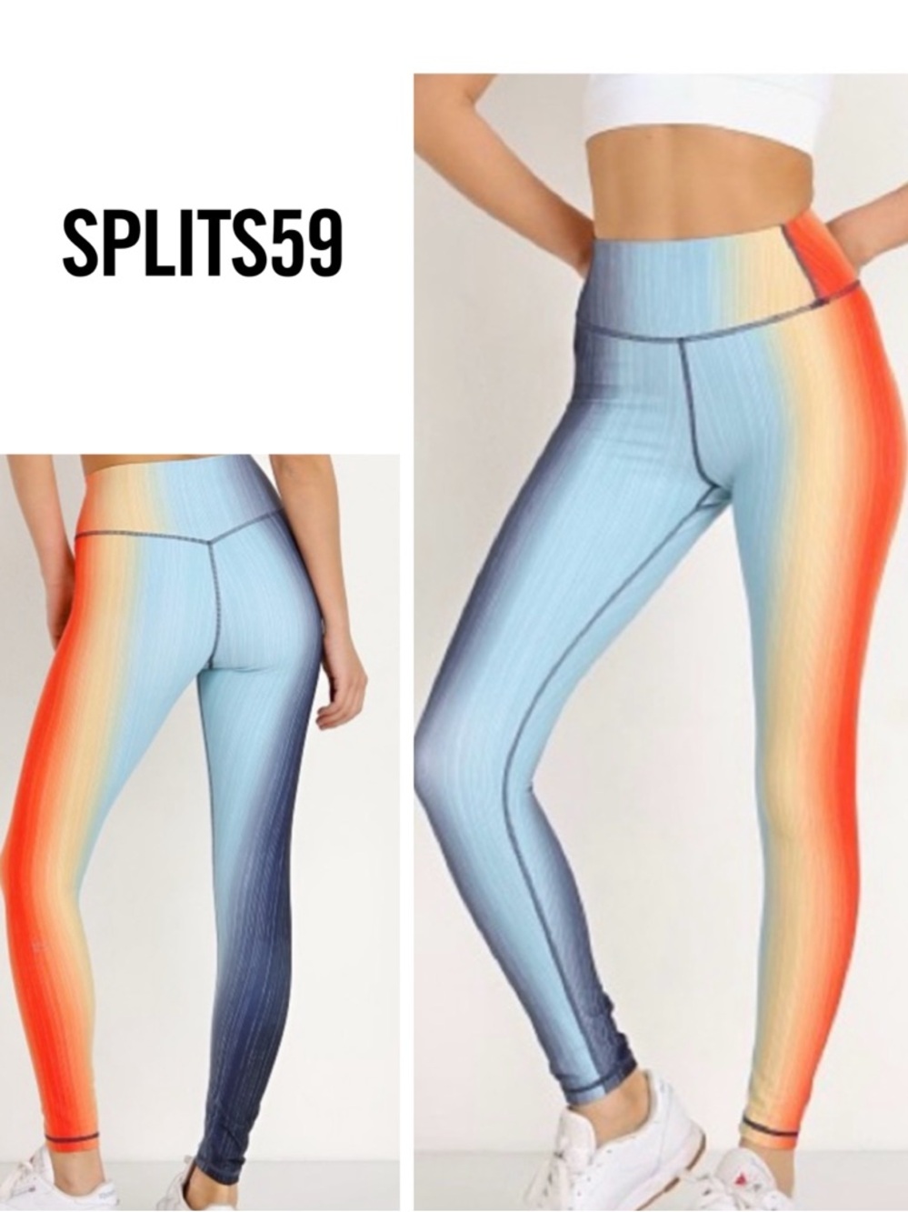 Splits 59 Kinney High-Waist 7/8 Leggings - Sunset print